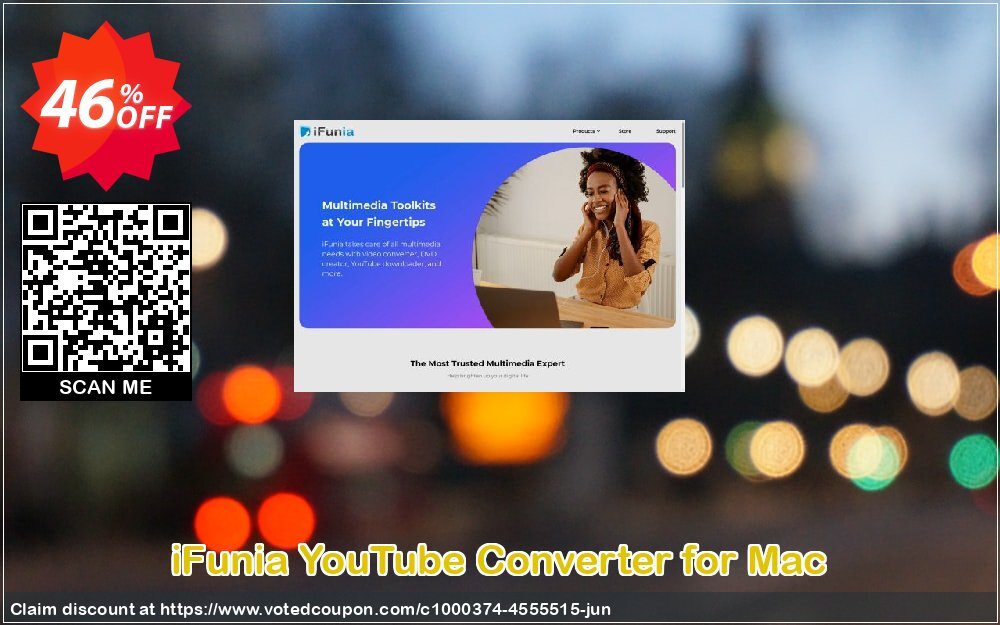iFunia YouTube Converter for MAC Coupon, discount iFunia YouTube Converter for Mac staggering promo code 2024. Promotion: staggering promo code of iFunia YouTube Converter for Mac 2024