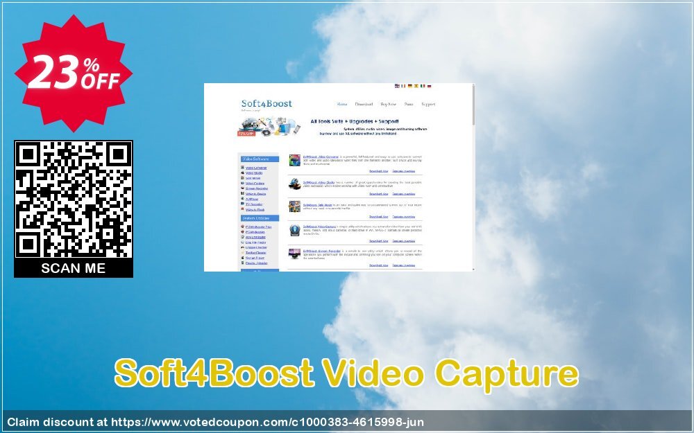 Soft4Boost Video Capture Coupon, discount Soft4Boost Video Capture hottest sales code 2024. Promotion: hottest sales code of Soft4Boost Video Capture 2024