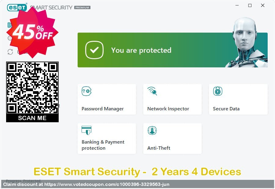ESET Smart Security -  2 Years 4 Devices Coupon Code Jun 2024, 45% OFF - VotedCoupon