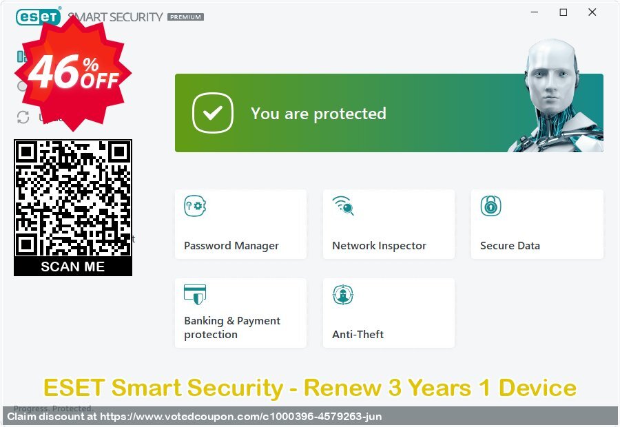 ESET Smart Security - Renew 3 Years 1 Device Coupon Code Jun 2024, 46% OFF - VotedCoupon