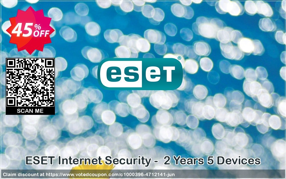 ESET Internet Security -  2 Years 5 Devices Coupon, discount ESET Internet Security - Abonnement 2 ans pour 5 ordinateurs awesome discounts code 2024. Promotion: awesome discounts code of ESET Internet Security - Abonnement 2 ans pour 5 ordinateurs 2024