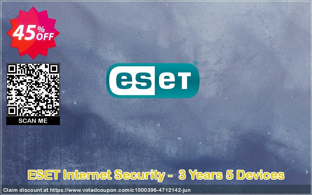 ESET Internet Security -  3 Years 5 Devices Coupon, discount ESET Internet Security - Abonnement 3 ans pour 5 ordinateurs wonderful promotions code 2024. Promotion: wonderful promotions code of ESET Internet Security - Abonnement 3 ans pour 5 ordinateurs 2024