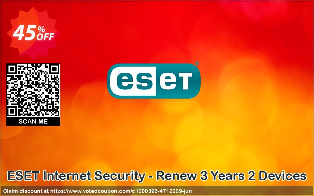 ESET Internet Security - Renew 3 Years 2 Devices Coupon, discount ESET Internet Security - Reabonnement 3 ans pour 2 ordinateurs exclusive discount code 2024. Promotion: exclusive discount code of ESET Internet Security - Reabonnement 3 ans pour 2 ordinateurs 2024