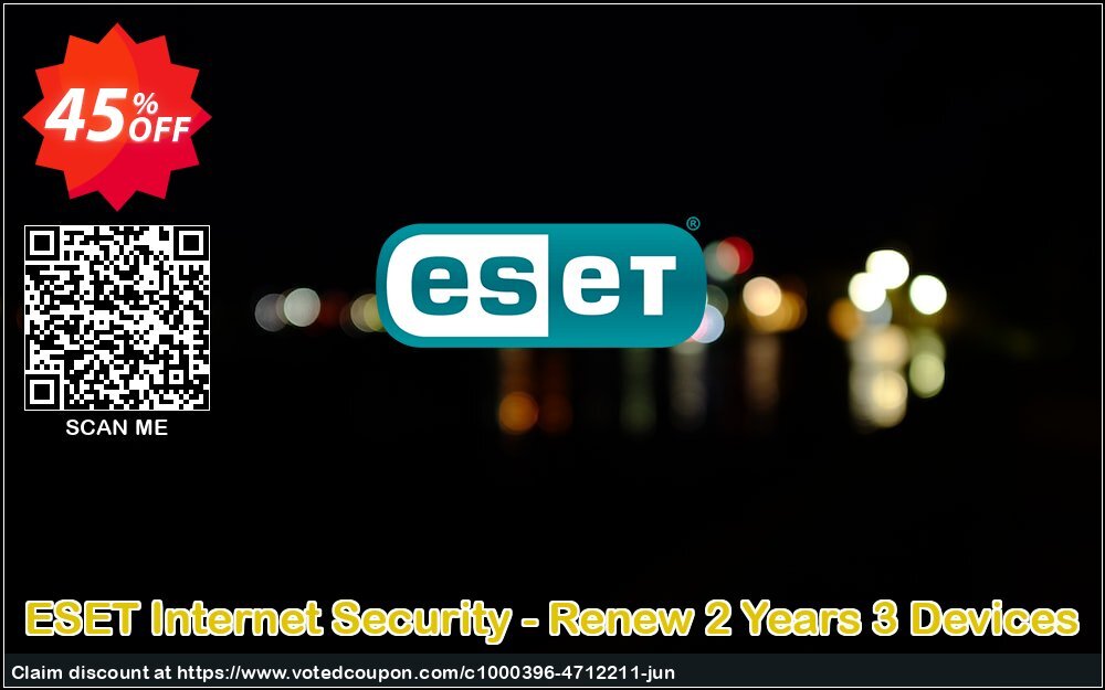 ESET Internet Security - Renew 2 Years 3 Devices Coupon, discount ESET Internet Security - Reabonnement 2 ans pour 3 ordinateurs wonderful discounts code 2024. Promotion: wonderful discounts code of ESET Internet Security - Reabonnement 2 ans pour 3 ordinateurs 2024