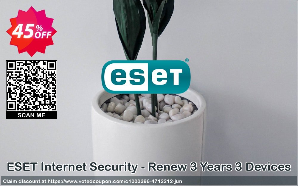 ESET Internet Security - Renew 3 Years 3 Devices Coupon, discount ESET Internet Security - Reabonnement 3 ans pour 3 ordinateurs amazing promotions code 2024. Promotion: amazing promotions code of ESET Internet Security - Reabonnement 3 ans pour 3 ordinateurs 2024