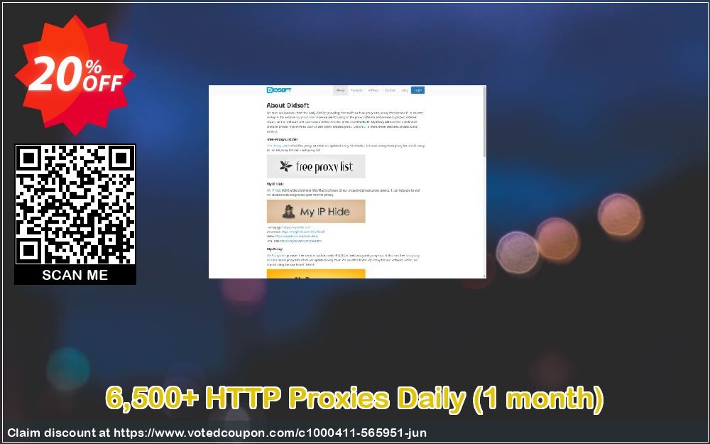 6,500+ HTTP Proxies Daily, Monthly  Coupon Code Jun 2024, 20% OFF - VotedCoupon
