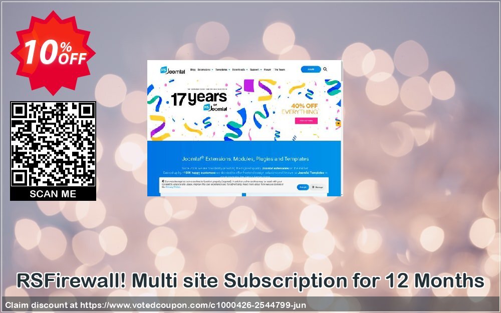 RSFirewall! Multi site Subscription for 12 Months
