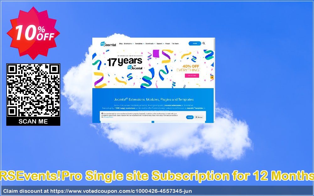 RSEvents!Pro Single site Subscription for 12 Months Coupon, discount RSEvents!Pro Single site Subscription for 12 Months super sales code 2024. Promotion: super sales code of RSEvents!Pro Single site Subscription for 12 Months 2024
