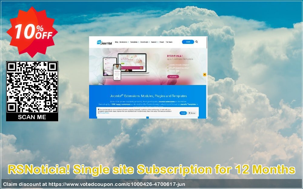 RSNoticia! Single site Subscription for 12 Months Coupon Code Jun 2024, 10% OFF - VotedCoupon