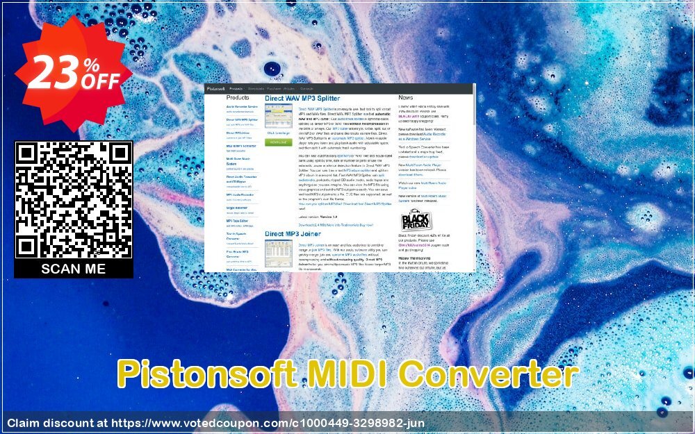 Pistonsoft MIDI Converter Coupon, discount MIDI Converter by Pistonsoft (Personal License) formidable sales code 2024. Promotion: formidable sales code of MIDI Converter by Pistonsoft (Personal License) 2024