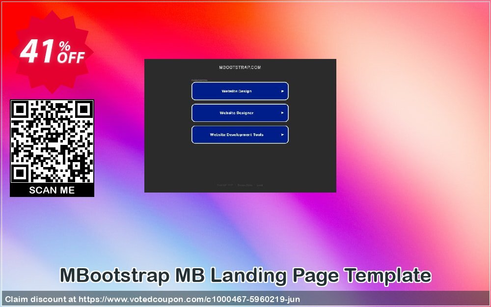 MBootstrap MB Landing Page Template Coupon, discount MB Landing Page Template impressive discounts code 2024. Promotion: impressive discounts code of MB Landing Page Template 2024
