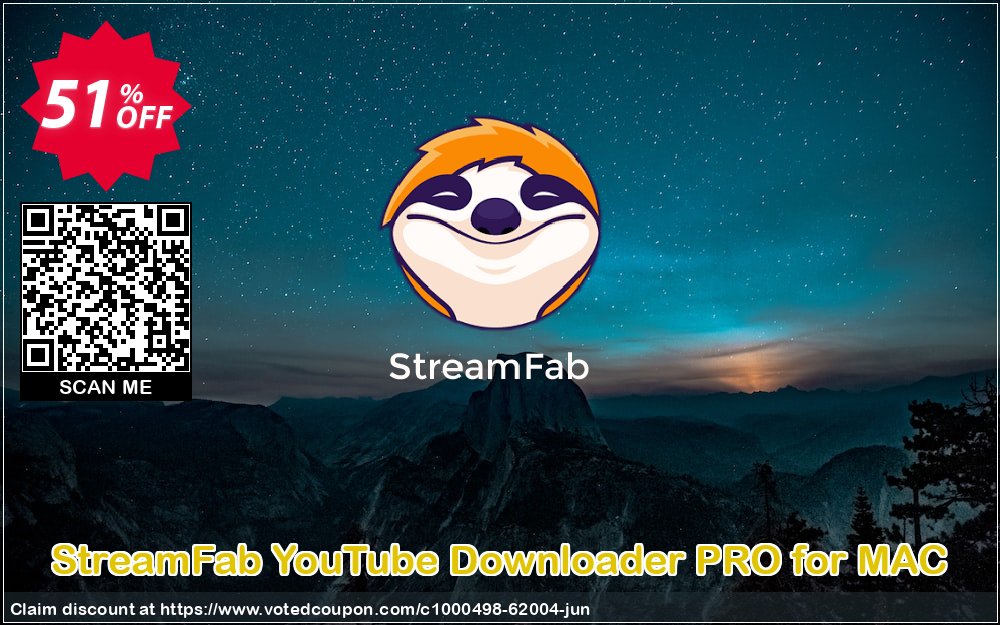 StreamFab YouTube Downloader PRO for MAC Coupon, discount 31% OFF StreamFab YouTube Downloader PRO for MAC, verified. Promotion: Special sales code of StreamFab YouTube Downloader PRO for MAC, tested & approved