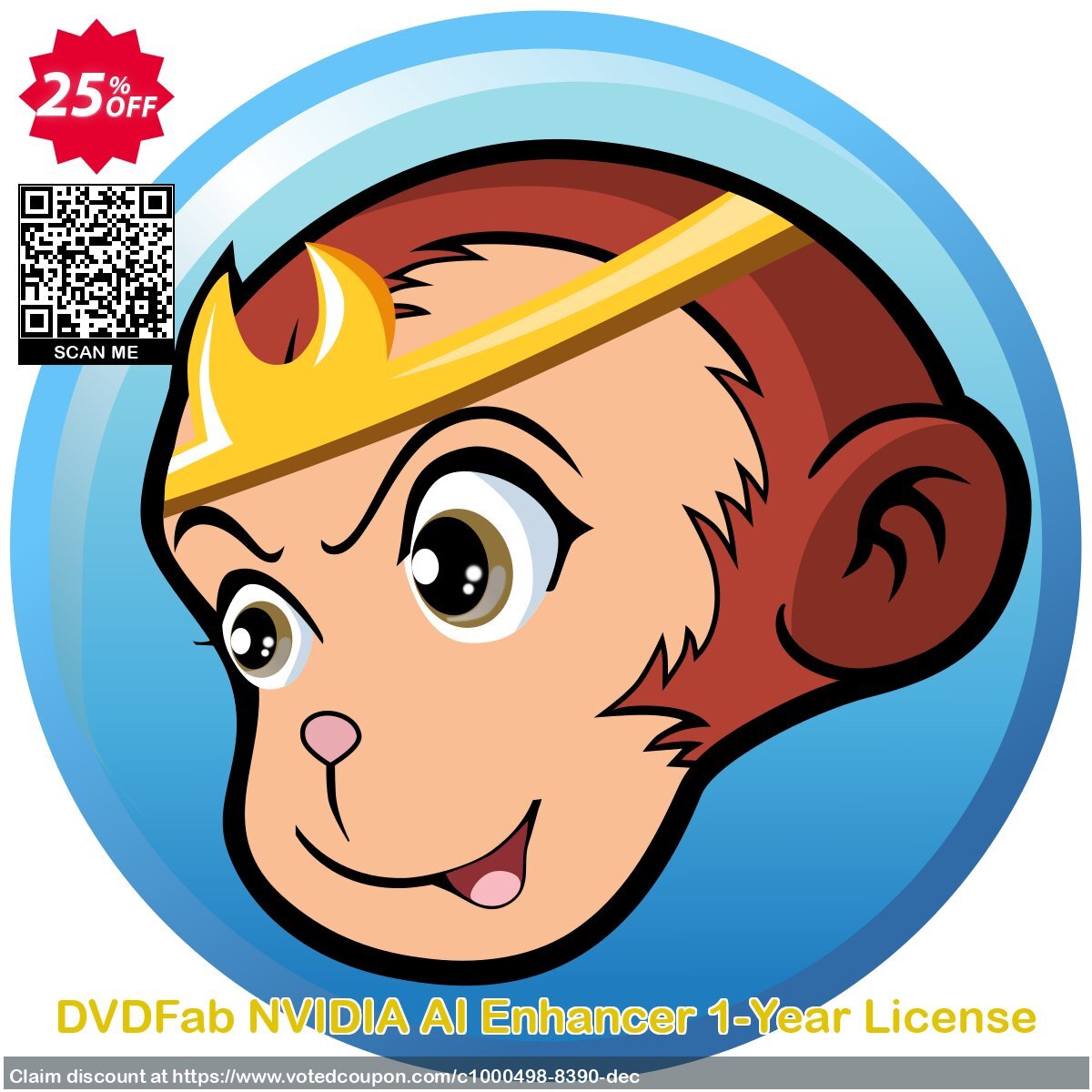 DVDFab NVIDIA AI Enhancer 1-Year Plan Coupon, discount EXCLUSIVE CODE. Promotion: 