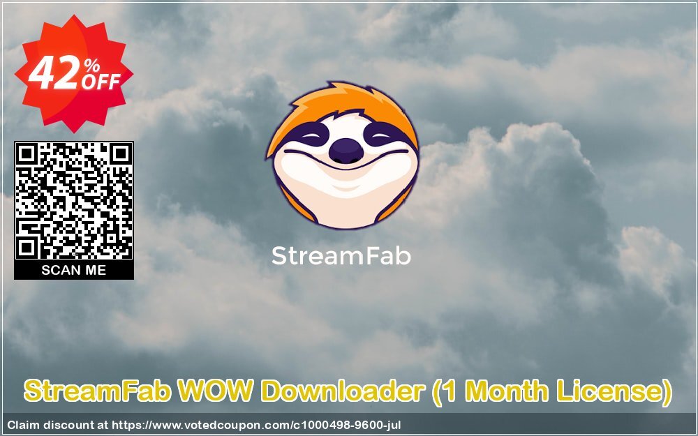 StreamFab WOW Downloader, Monthly Plan  Coupon, discount 40% OFF StreamFab WOW Downloader (1 Month License), verified. Promotion: Special sales code of StreamFab WOW Downloader (1 Month License), tested & approved