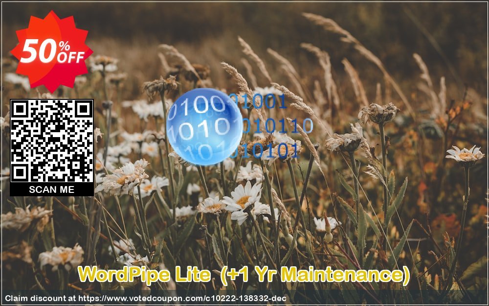 WordPipe Lite , +1 Yr Maintenance  Coupon Code Jun 2024, 50% OFF - VotedCoupon