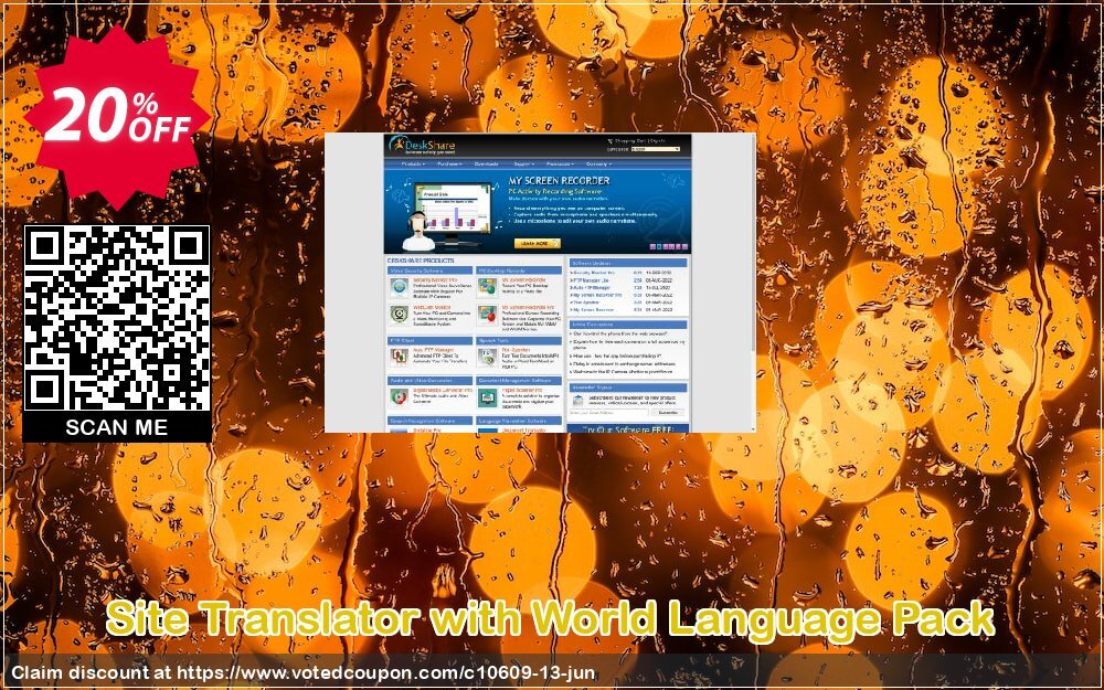 Site Translator with World Language Pack Coupon, discount DeskShare Coupon (10609). Promotion: Coupon for DeskShare