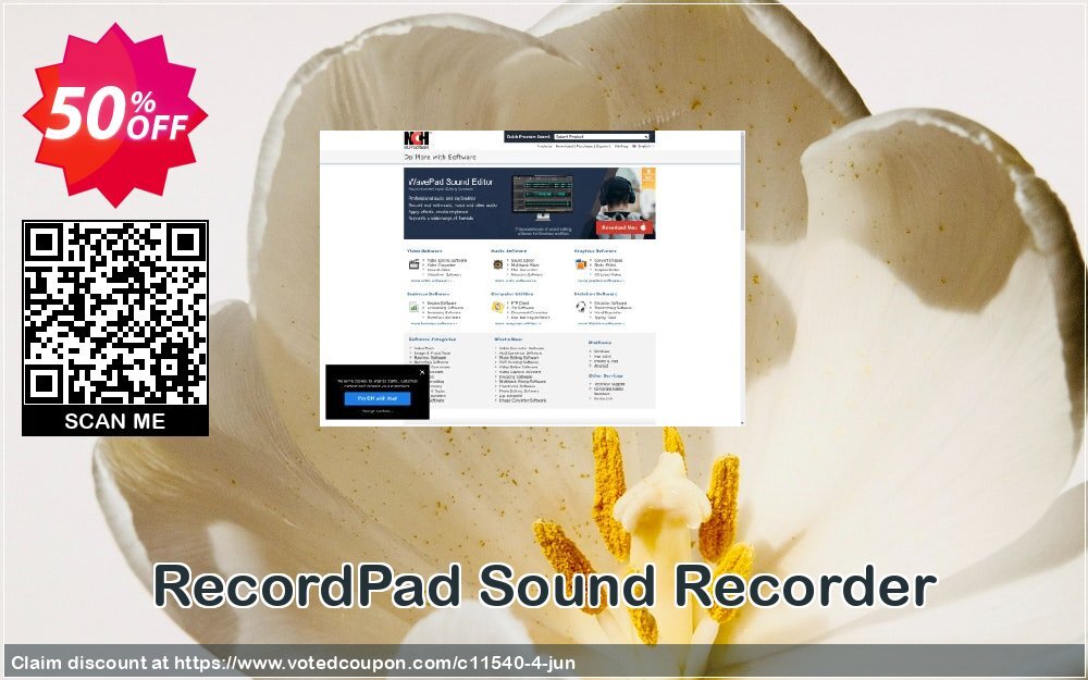 RecordPad Sound Recorder Coupon, discount NCH coupon discount 11540. Promotion: Save around 30% off the normal price
