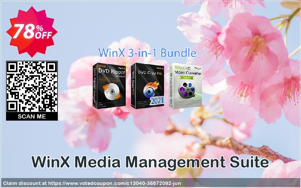 WinX Media Management Suite Coupon, discount 57% OFF WinX 3-in-1 Bundle, verified. Promotion: Exclusive promo code of WinX 3-in-1 Bundle, tested & approved