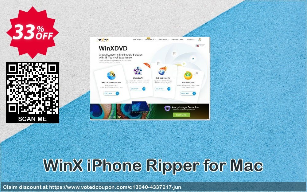 WinX iPhone Ripper for MAC Coupon Code Jun 2024, 33% OFF - VotedCoupon