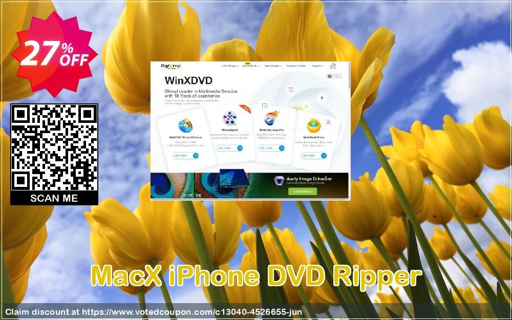 MACX iPhone DVD Ripper Coupon, discount MacX iPhone DVD Ripper stirring offer code 2024. Promotion: stirring offer code of MacX iPhone DVD Ripper 2024