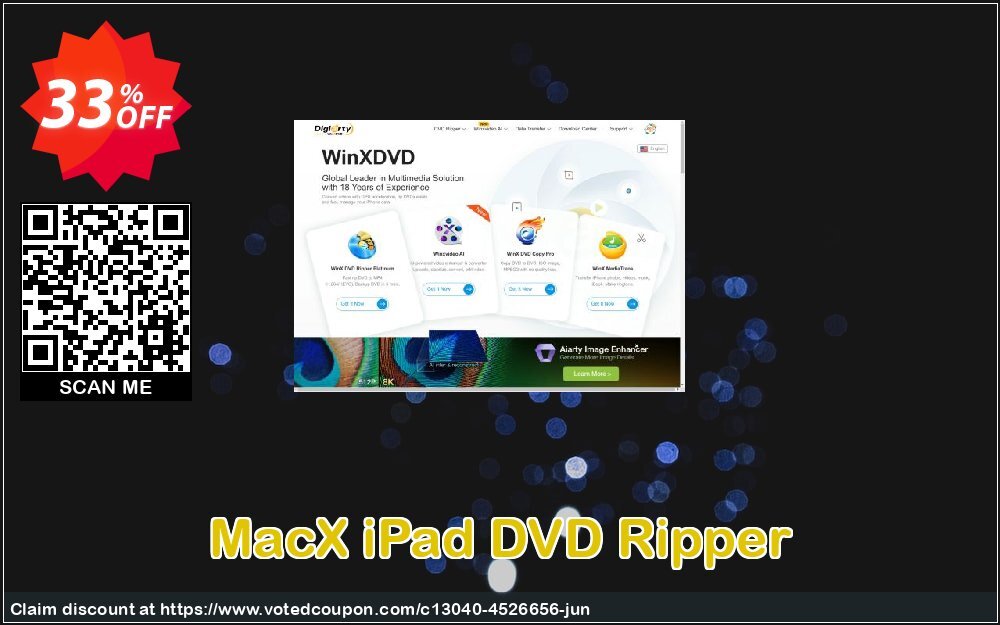 MACX iPad DVD Ripper Coupon, discount MacX iPad DVD Ripper impressive discount code 2024. Promotion: impressive discount code of MacX iPad DVD Ripper 2024