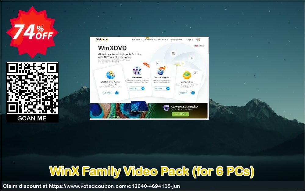 WinX Family Video Pack, for 6 PCs  Coupon Code Jun 2024, 74% OFF - VotedCoupon