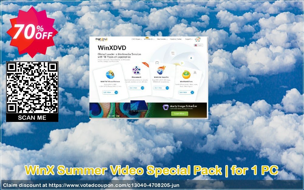 WinX Summer Video Special Pack | for 1 PC Coupon, discount 2024 B2S Pack. Promotion: hottest discount code of WinX Summer Video Special Pack | for 1 PC 2024