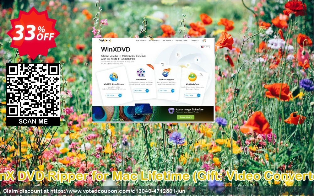 WinX DVD Ripper for MAC Lifetime, Gift: Video Converter  Coupon, discount 50% OFF WinX DVD Ripper for Mac Lifetime, verified. Promotion: Exclusive promo code of WinX DVD Ripper for Mac Lifetime, tested & approved