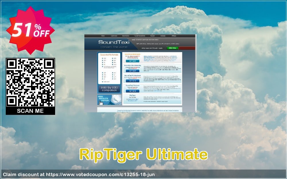 RipTiger Ultimate Coupon, discount Christmas 50% 2013. Promotion: 
