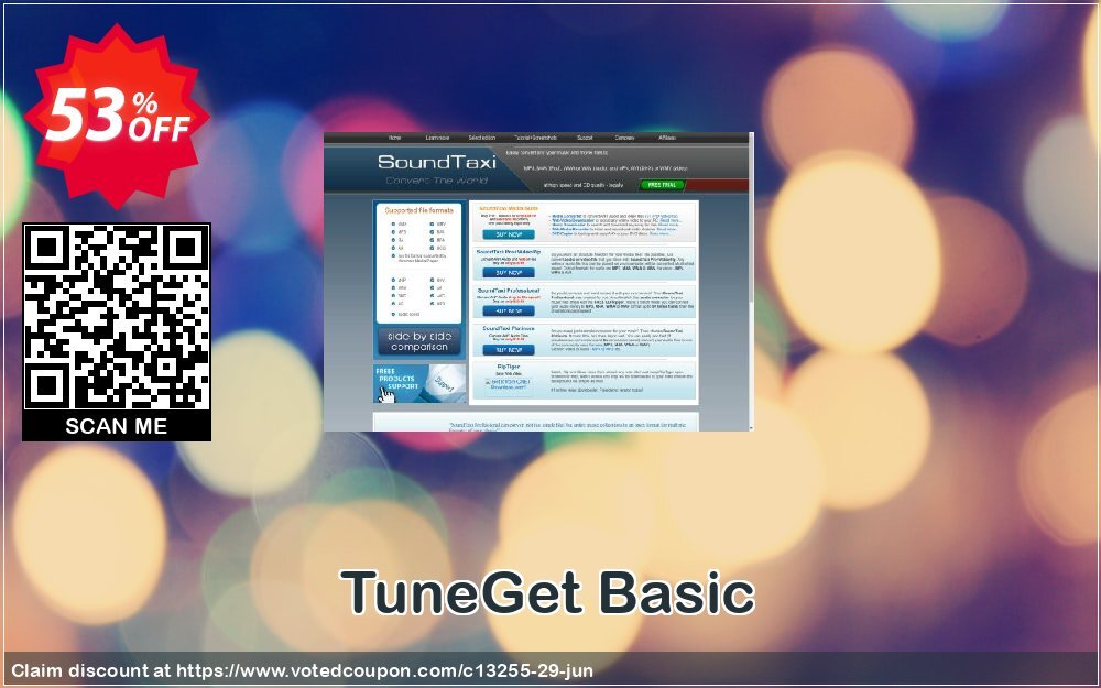 TuneGet Basic Coupon, discount TuneGet Full. Promotion: 