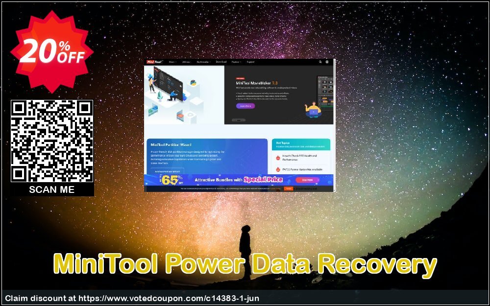 MiniTool Power Data Recovery Coupon, discount 20% off. Promotion: reseller 20% off