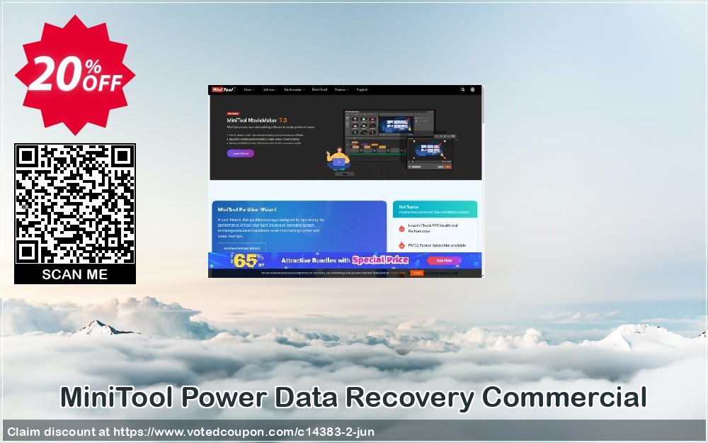 MiniTool Power Data Recovery Commercial Coupon, discount 20% off. Promotion: reseller 20% off
