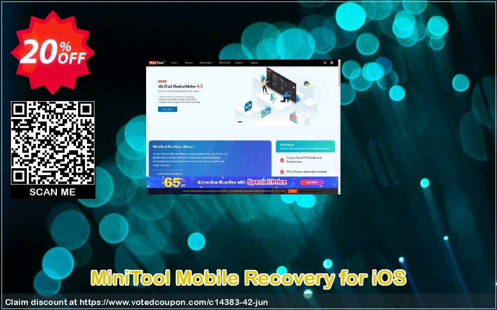 MiniTool Mobile Recovery for iOS Coupon, discount 20% off. Promotion: 
