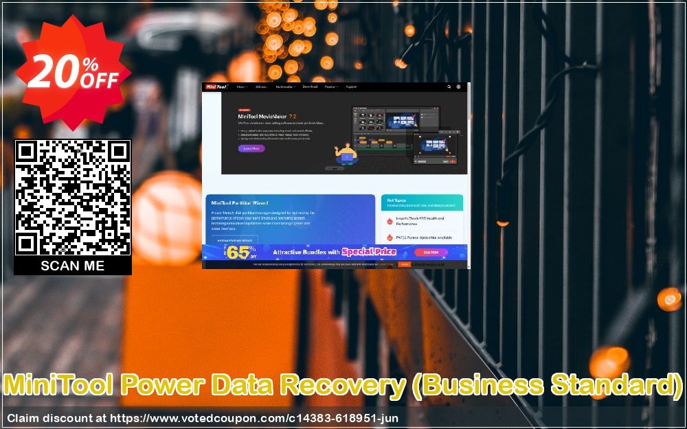 MiniTool Power Data Recovery, Business Standard  Coupon, discount 20% off. Promotion: 