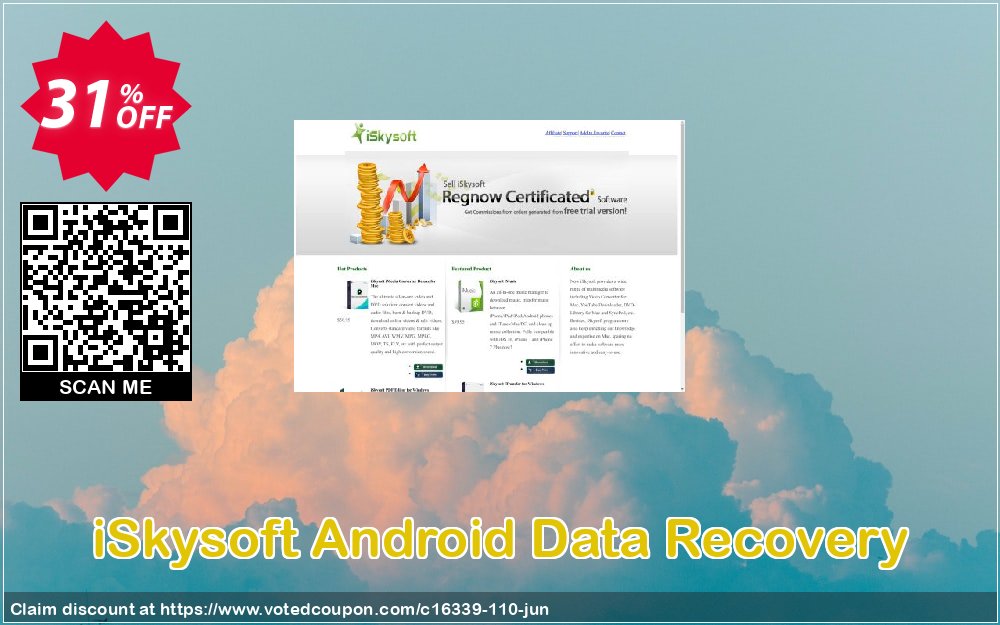 iSkysoft Android Data Recovery Coupon, discount iSkysoft discount (16339). Promotion: iSkysoft coupon code active