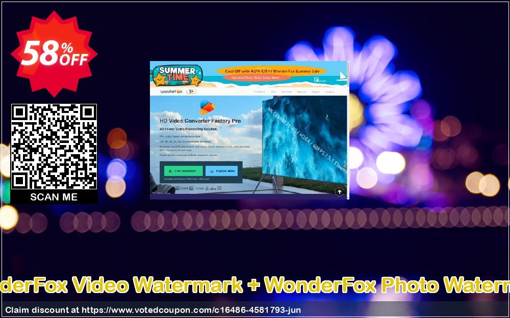 WonderFox Video Watermark + WonderFox Photo Watermark Coupon, discount WonderFox Video Watermark + WonderFox Photo Watermark wondrous deals code 2024. Promotion: wondrous deals code of WonderFox Video Watermark + WonderFox Photo Watermark 2024