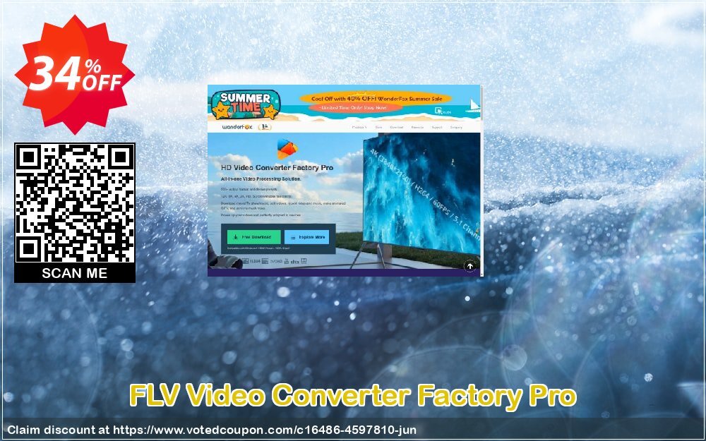 FLV Video Converter Factory Pro Coupon, discount FLV Video Converter Factory Pro exclusive offer code 2024. Promotion: exclusive offer code of FLV Video Converter Factory Pro 2024