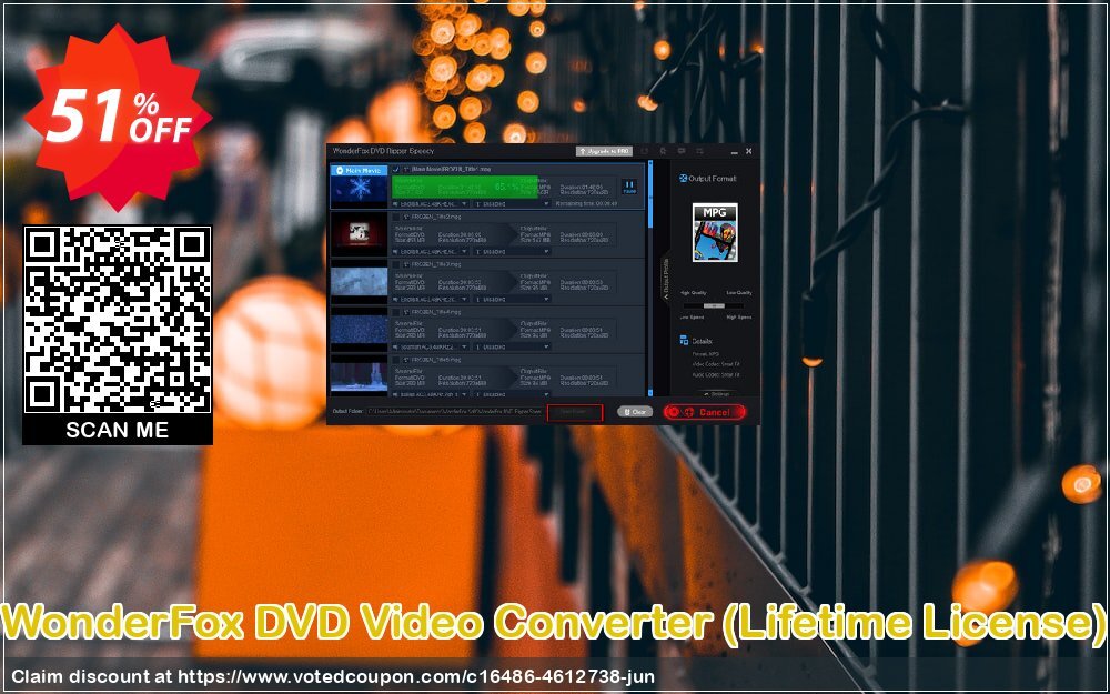 WonderFox DVD Video Converter, Lifetime Plan  Coupon, discount 50% OFF WonderFox DVD Video Converter (Lifetime License), verified. Promotion: Best promotions code of WonderFox DVD Video Converter (Lifetime License), tested & approved