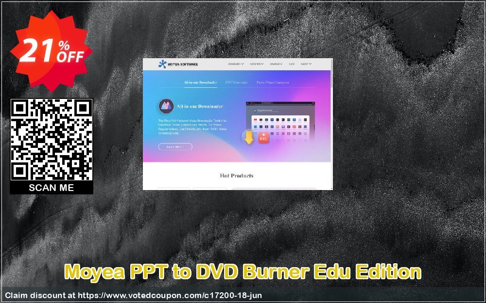 Moyea PPT to DVD Burner Edu Edition Coupon, discount Moyea coupon codes (17200). Promotion: Moyea software coupon (17200)