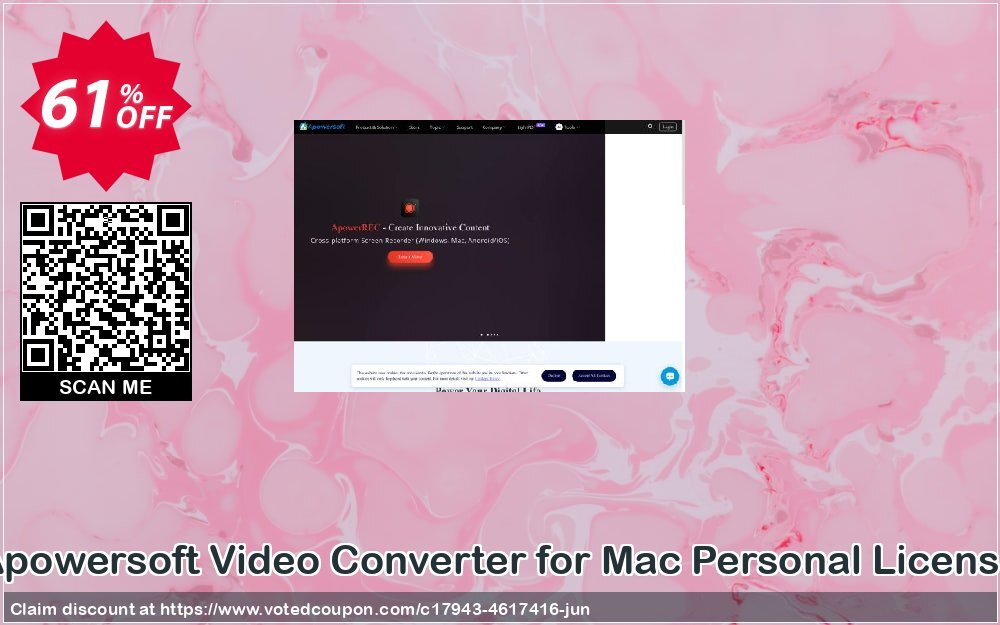 Apowersoft Video Converter for MAC Personal Plan Coupon, discount Apowersoft Video Converter for Mac Personal License fearsome deals code 2024. Promotion: fearsome deals code of Apowersoft Video Converter for Mac Personal License 2024