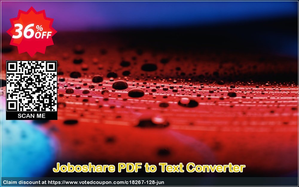 Joboshare PDF to Text Converter Coupon, discount Joboshare coupon discount (18267). Promotion: discount coupon for all