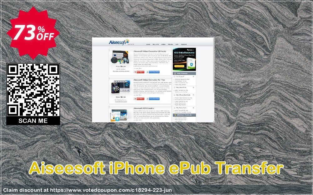 Aiseesoft iPhone ePub Transfer Coupon, discount 40% Aiseesoft. Promotion: 