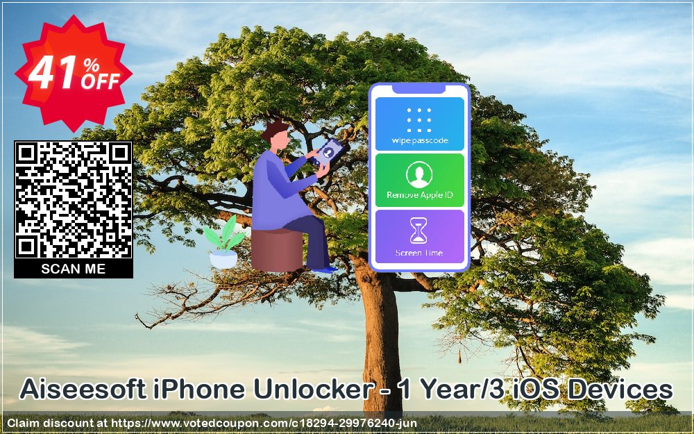 Aiseesoft iPhone Unlocker - Yearly/3 iOS Devices Coupon Code Jun 2024, 41% OFF - VotedCoupon