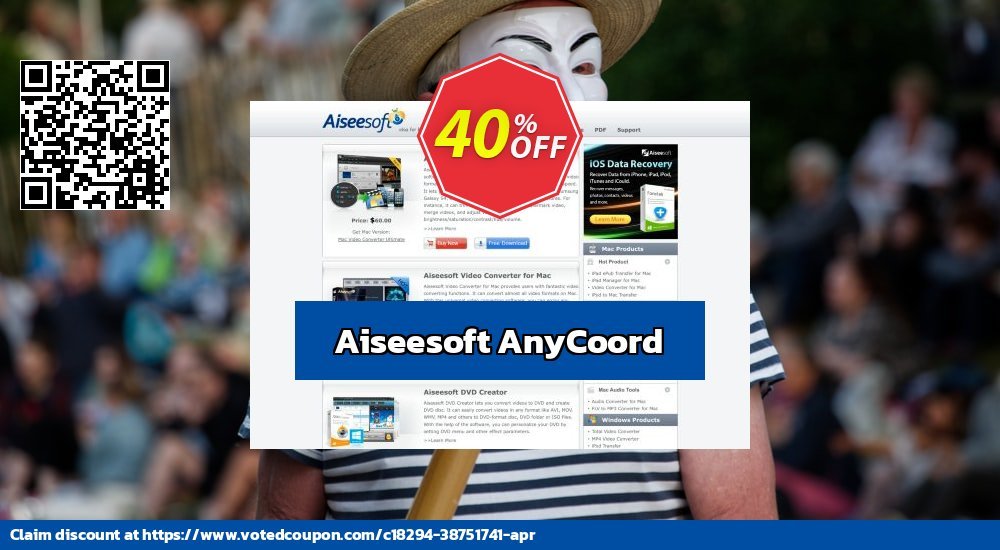 Aiseesoft AnyCoord voted-on promotion codes
