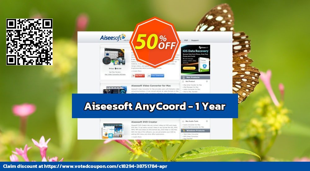 Aiseesoft AnyCoord - Yearly Coupon Code Jun 2024, 51% OFF - VotedCoupon