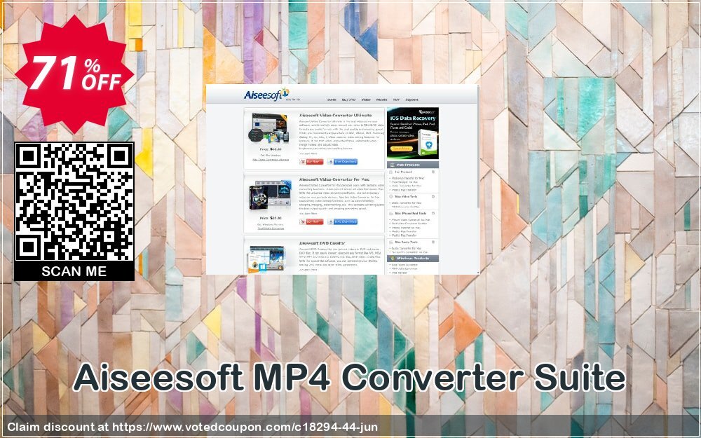 Aiseesoft MP4 Converter Suite Coupon, discount 40% Aiseesoft. Promotion: 