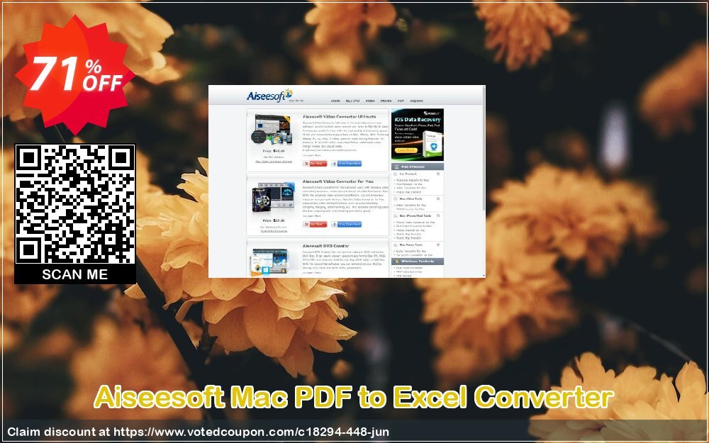 Aiseesoft MAC PDF to Excel Converter