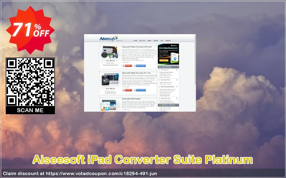Aiseesoft iPad Converter Suite Platinum Coupon, discount Aiseesoft iPad Converter Suite Platinum best deals code 2024. Promotion: 40% Off for All Products of Aiseesoft
