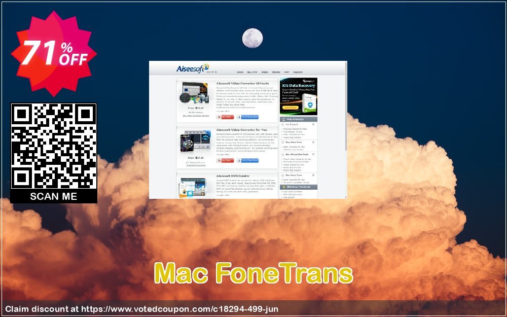 MAC FoneTrans Coupon, discount 40% Aiseesoft. Promotion: 40% Off for All Products of Aiseesoft