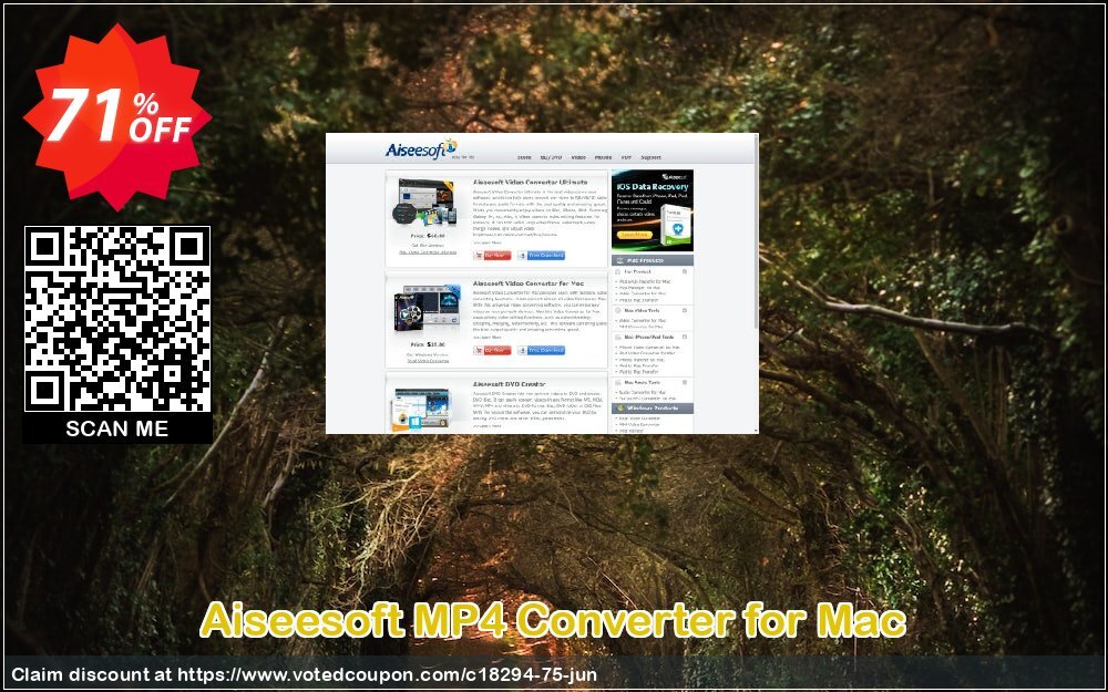 Aiseesoft MP4 Converter for MAC Coupon, discount 40% Aiseesoft. Promotion: 40% Off for All Products of Aiseesoft